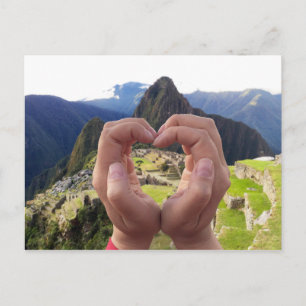 Love for Machu Picchu Peru Postcard