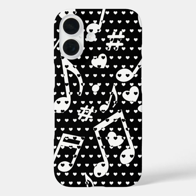 Love For Music Black And White Style Case-Mate iPhone Case (Back)