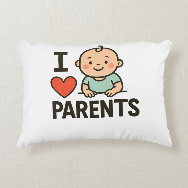 Love for Parents – Cosy Decorative Pillow (Front)