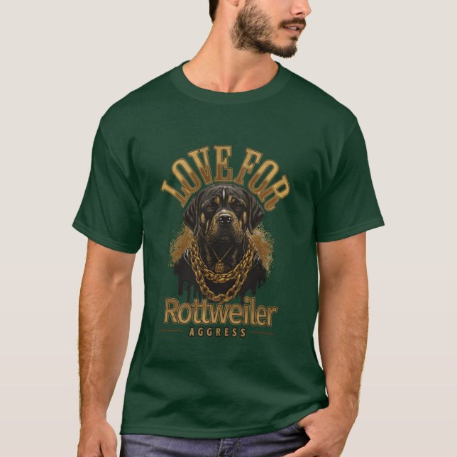 Love for Rottweiler girl T-Shirt (Front)