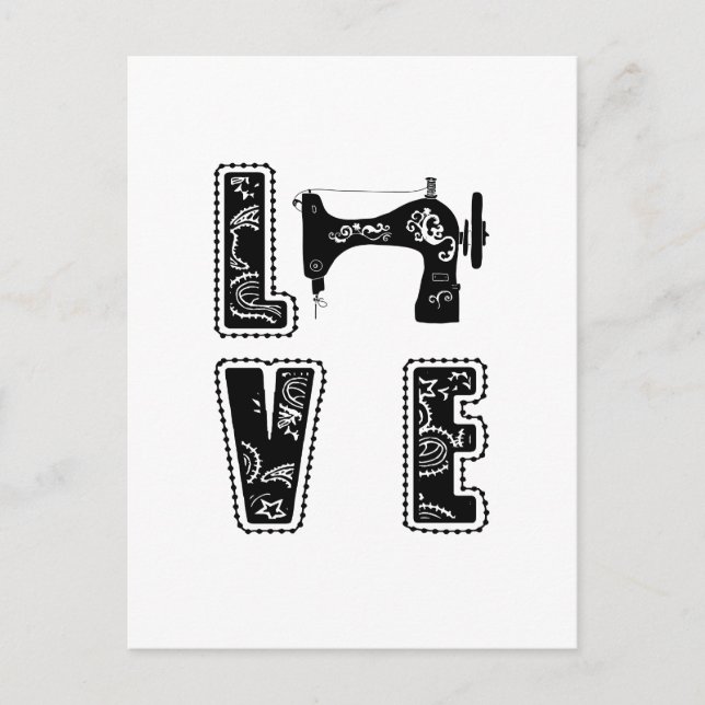 love for sewing postcard (Front)