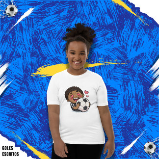 Love for soccer kawaii anime design T-Shirt