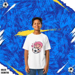 Love for soccer kawaii anime design T-Shirt