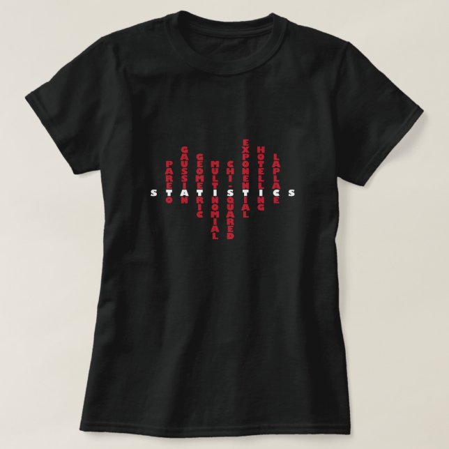 Love for statistics in my heart (dark colour) T-Shirt (Design Front)