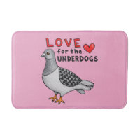 Love for the Underdogs – Pink Bath Mat with Dove
