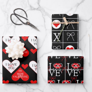 Love For Valentine's Day Wrapping Paper Sheet