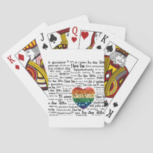 Love foreign languages playing cards