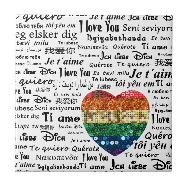 Love foreign languages tile (Front)