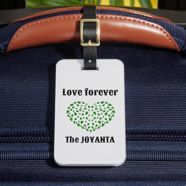 love forever Acrylic Luggage Tag (Front Insitu 2)