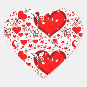 Love,Forever & Always_ Heart Sticker