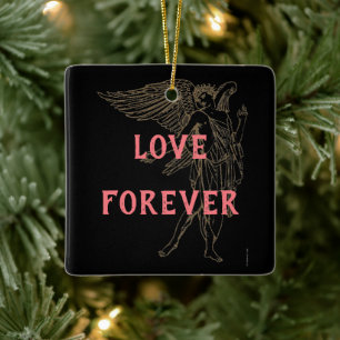Love Forever Ceramic Ornament