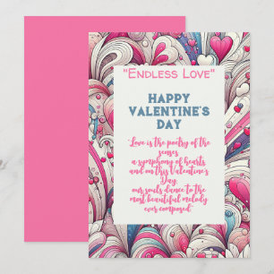 Love forever hearts pattern holiday card