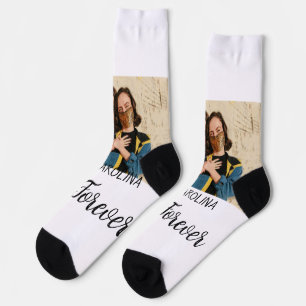Love Forever LGbtq couple pride add photo name sim Socks