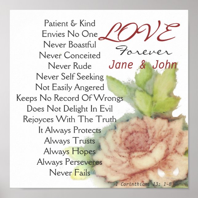 Love Forever Personalised Poster-Customise Poster (Front)
