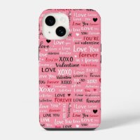 Love Forever - Valentine's Day Typography Pattern