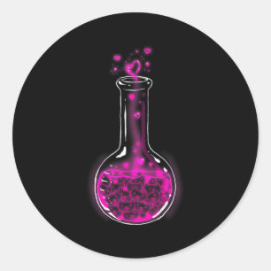 Love Formula Cats Lovers Cat Lab Lady Valentines  Classic Round Sticker