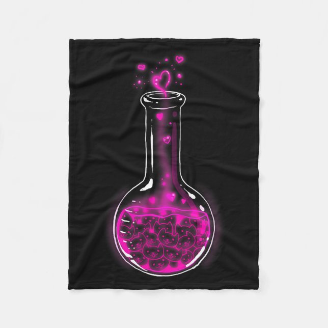 Love Formula Cats Lovers Cat Lab Lady Valentines  Fleece Blanket (Front)