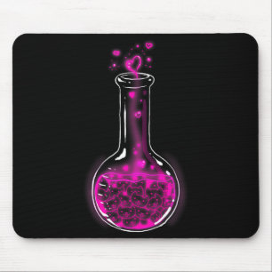 Love Formula Cats Lovers Cat Lab Lady Valentines Mouse Pad