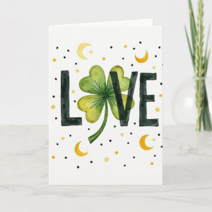 Love Four Leaf Clover Card