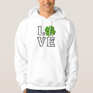 Love Four Leaf Clover Saint Patrick's Day Hoodie