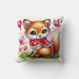Love Fox – Whimsical Romantic Pillow