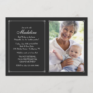 Love Frame Photo Retirement Invitation