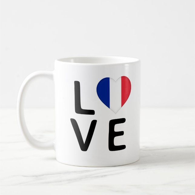 Love - France Flag Coffee Mug (Left)