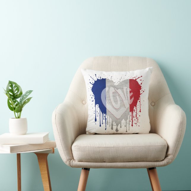 Love France Flag Cushion (Chair)