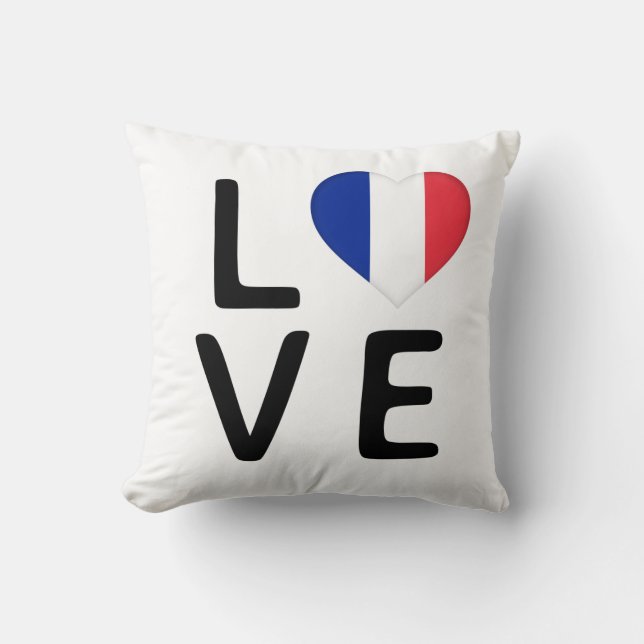 Love - France Flag Cushion (Front)