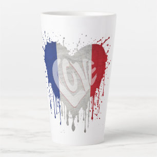Love France Flag Latte Mug