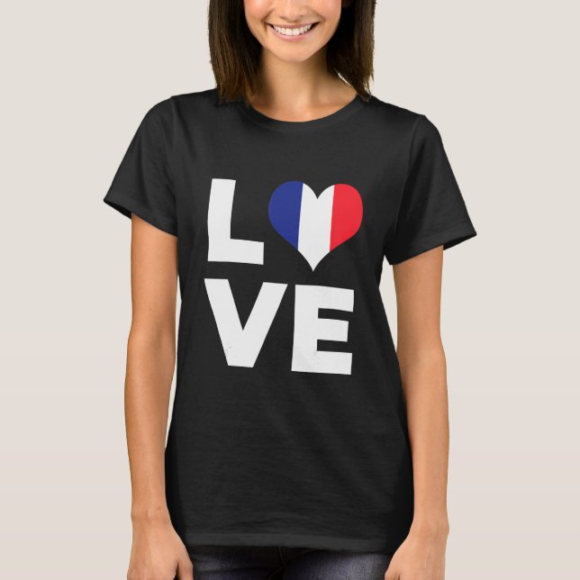 Love France Flag T-Shirt (Front)
