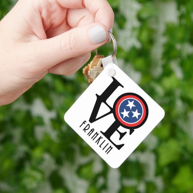 LOVE Franklin Tennessee  Key Ring (Hand)