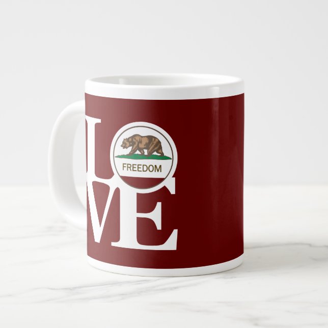 LOVE Freedom 20oz Mug Red (Front Left)
