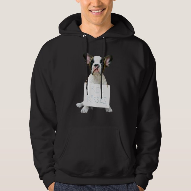 Love French Bulldog  Frenchie Mum Dad Dog Puppy Pe Hoodie (Front)