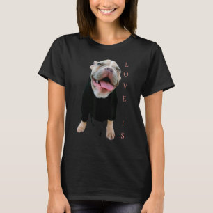 Love French Bulldog Frenchie Mum Dad Dog Puppy Pe T-Shirt