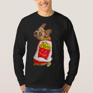 Love French Bulldog Frenchie Mum Dad Dog Puppy Pe T-Shirt