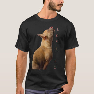 Love French Bulldog Frenchie Mum Dad Dog Puppy Pe T-Shirt