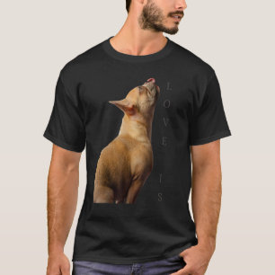 Love French Bulldog Frenchie Mum Dad Dog Puppy Pe T-Shirt