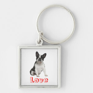 Love French Bulldog Puppy Dog Keychain