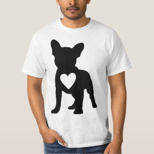 Love Frenchie Dogs Heart French Bulldog Dog Owner  T-Shirt
