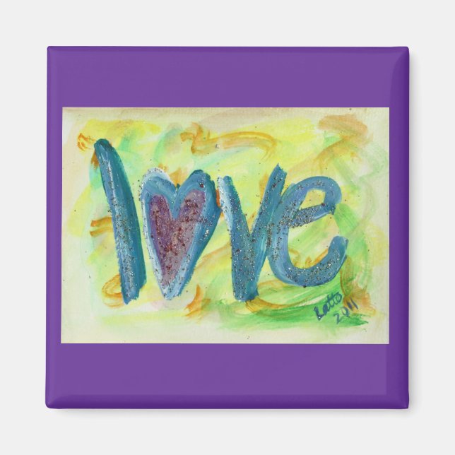 Love Fresh Spring Art Painting Magnet (Front)