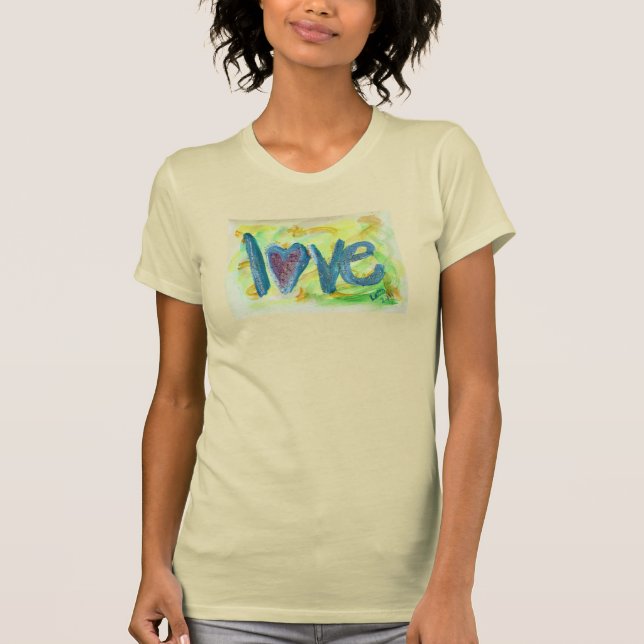 Love Fresh Spring Heart Inspirational Word Shirts (Front)