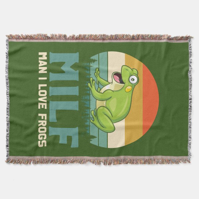 Love Frogs Throw Blanket (Front)