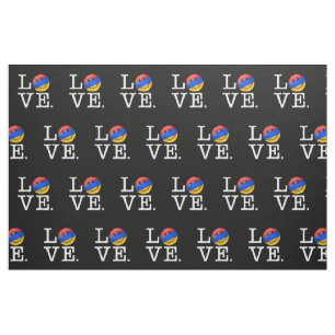 Love From Armenia Smiling Flag Fabric