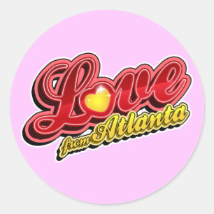 Love From Atlanta Classic Round Sticker