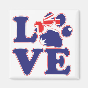 Love-From-Australia-Paw-Print Magnet