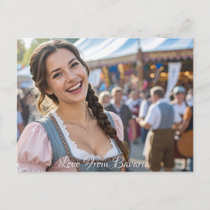 LOVE FROM BAVARIA POSTCARD