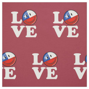 Love From Chile Smiling Chilean Flag Fabric