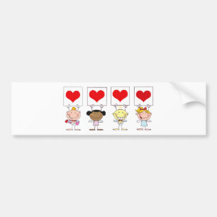 Love from Different Nationalities Bumper Sticker