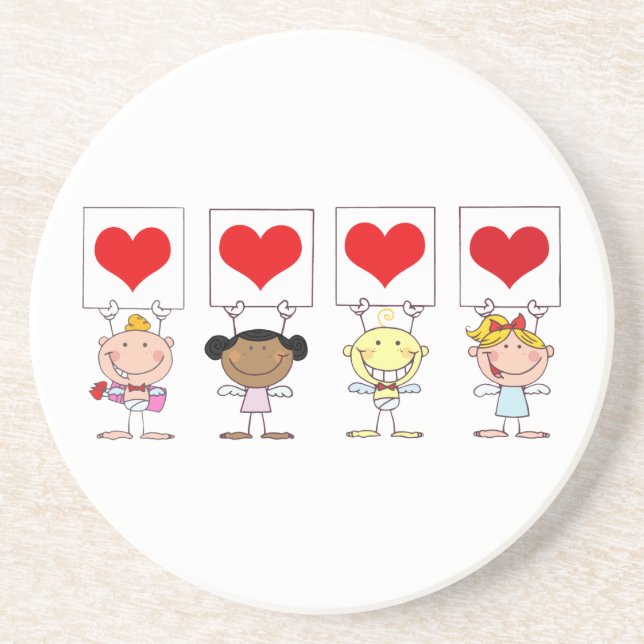 Love from Different Nationalities Coaster (Front)